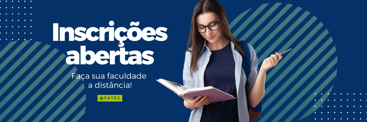 Banner institucional com destaque para inscrições abertas